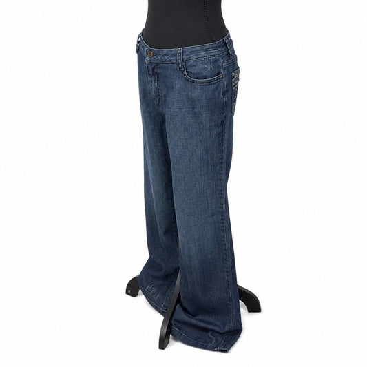 St. John Sport Bell Bottom Blue Jeans (W 6)