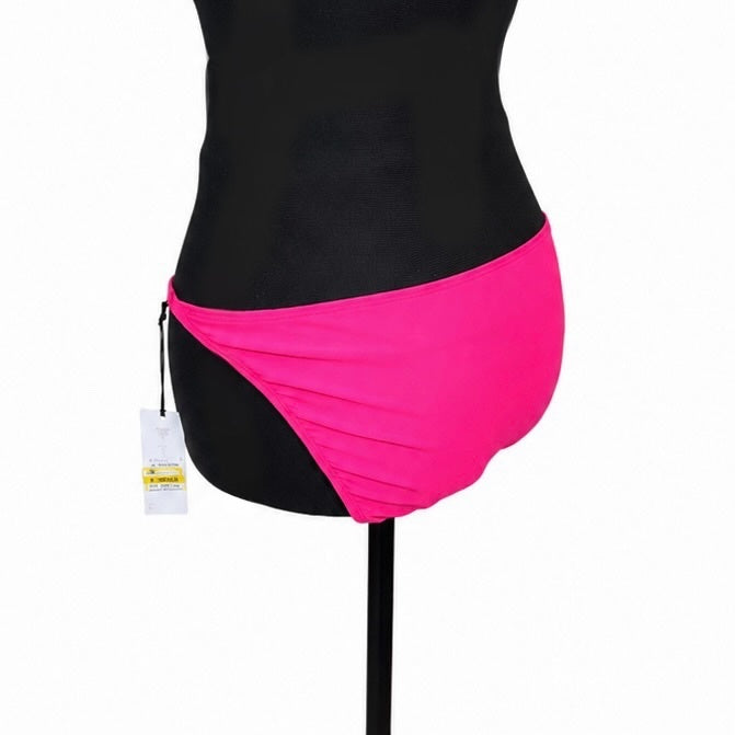 Shade & Shore Low Rise High Leg Pink Bikini Bottom (L 12-14)