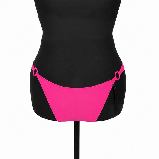 Shade & Shore Low Rise High Leg Pink Bikini Bottom (L 12-14)