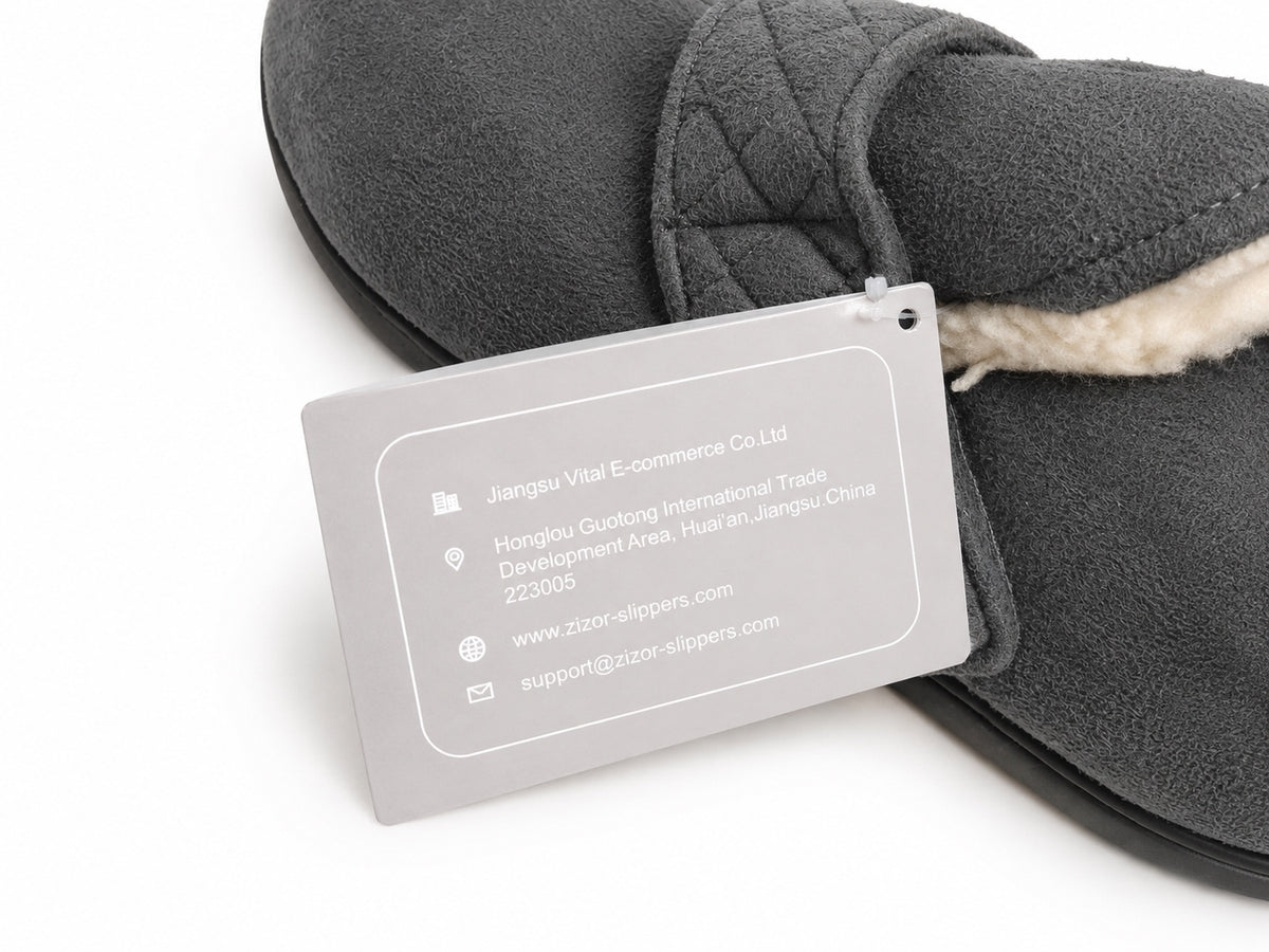 Zizor Gray Slippers (W 8)