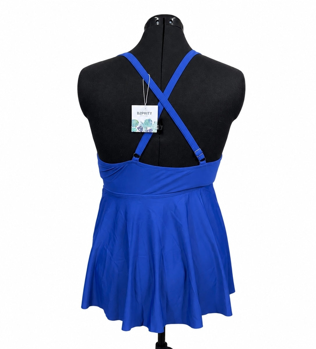 B2PRITY Royal Blue Tankini Swim Suit Set (L)-2 Piece Set