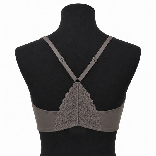Auden Gray Lightly Lined Demi Coverage Racerback Bra (34DD)