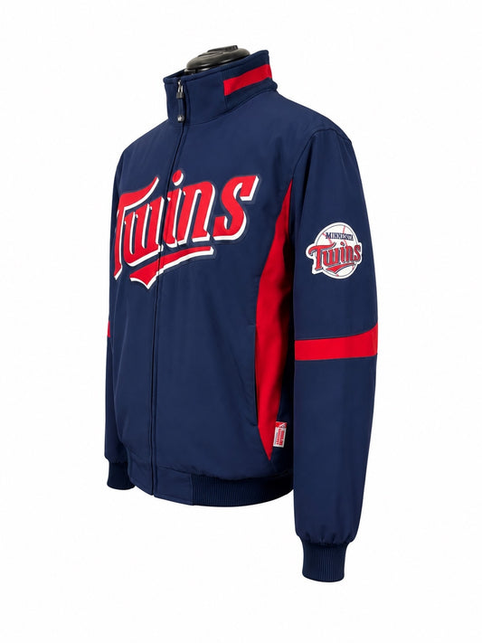 Majestic Authentic Collection Navy Blue Minnesota Twins Bomber Jacket (M)