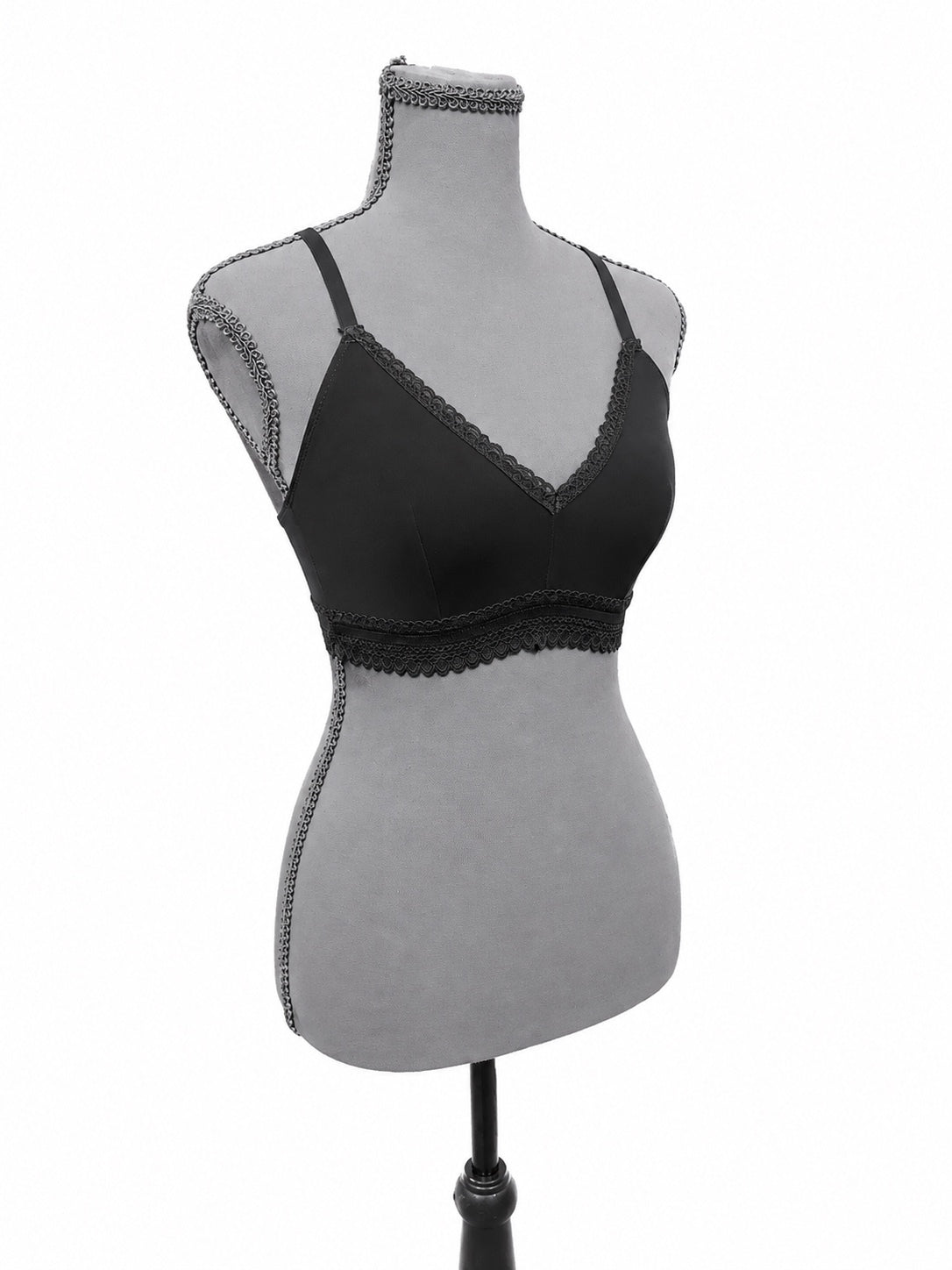 Auden Black Lace Lined Mesh (S)