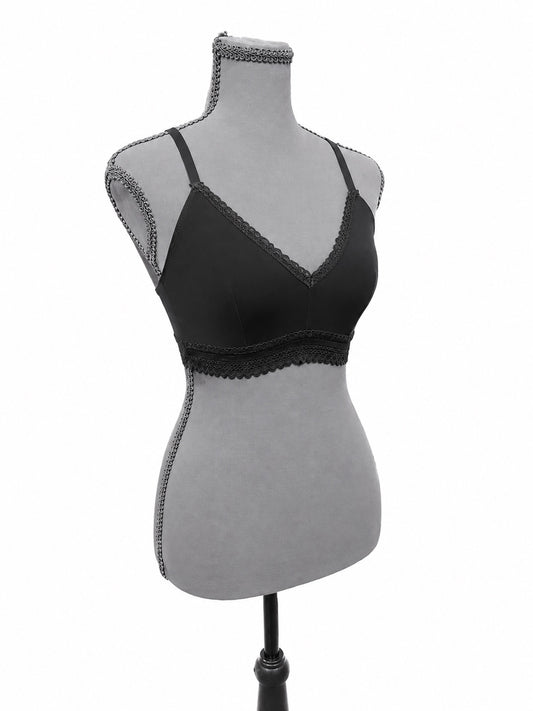 Auden Black Lace Lined Mesh (S)