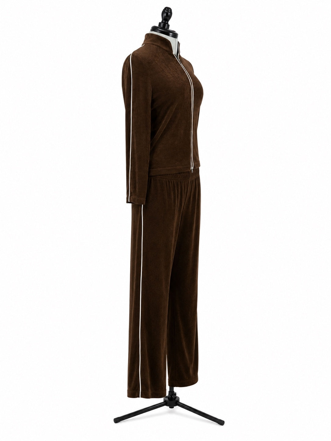 Softwear by Mark Singer Brown Zip Up Track Suite Set (S)