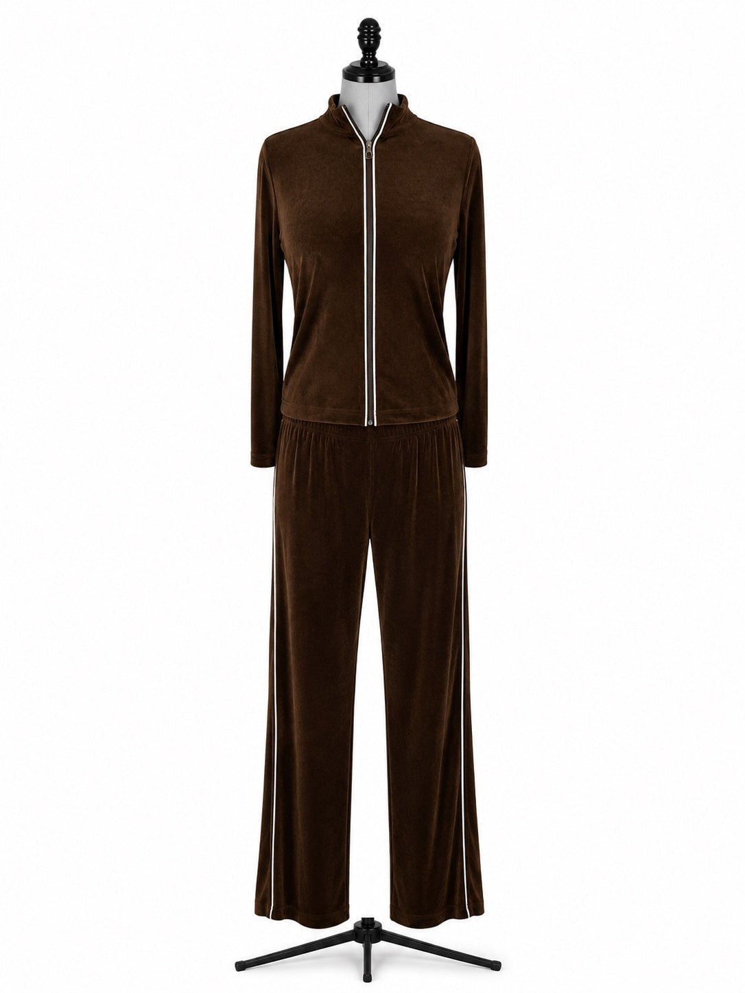 Softwear by Mark Singer Brown Zip Up Track Suite Set (S)
