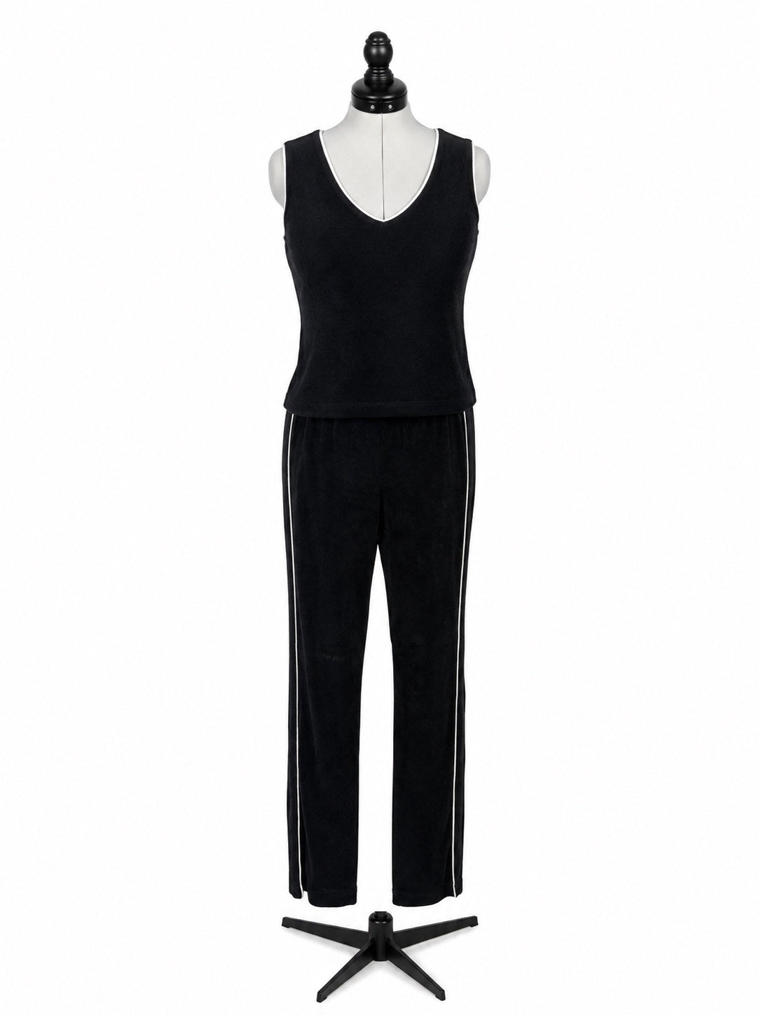Softwear by Mark Singer Black Tank Top/Pants Track Suit Set (S)