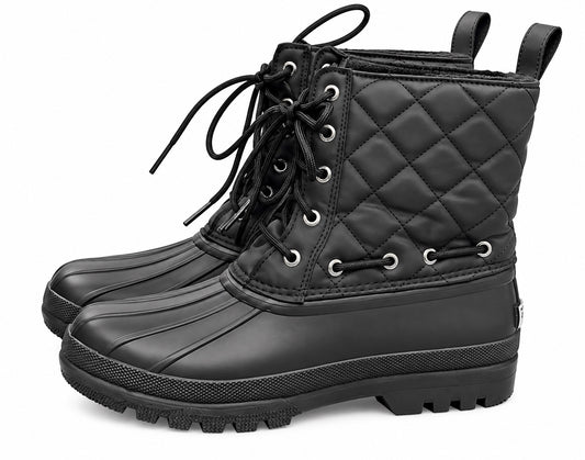 SPERRY Black Top-Sider Gosling Quilted Boots (W Size 9)