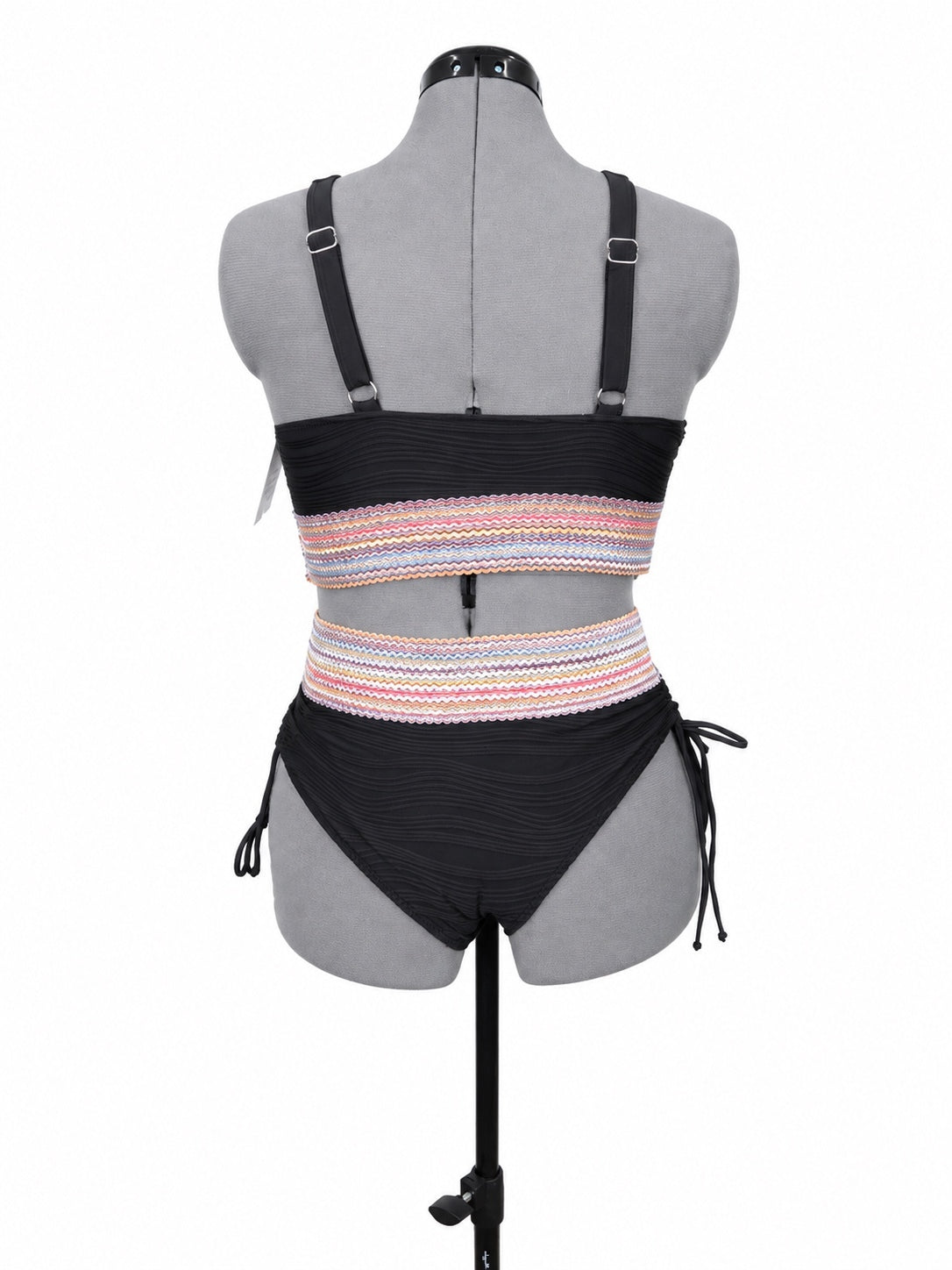 Blooming Jelly High Waisted Black Bikini (L)