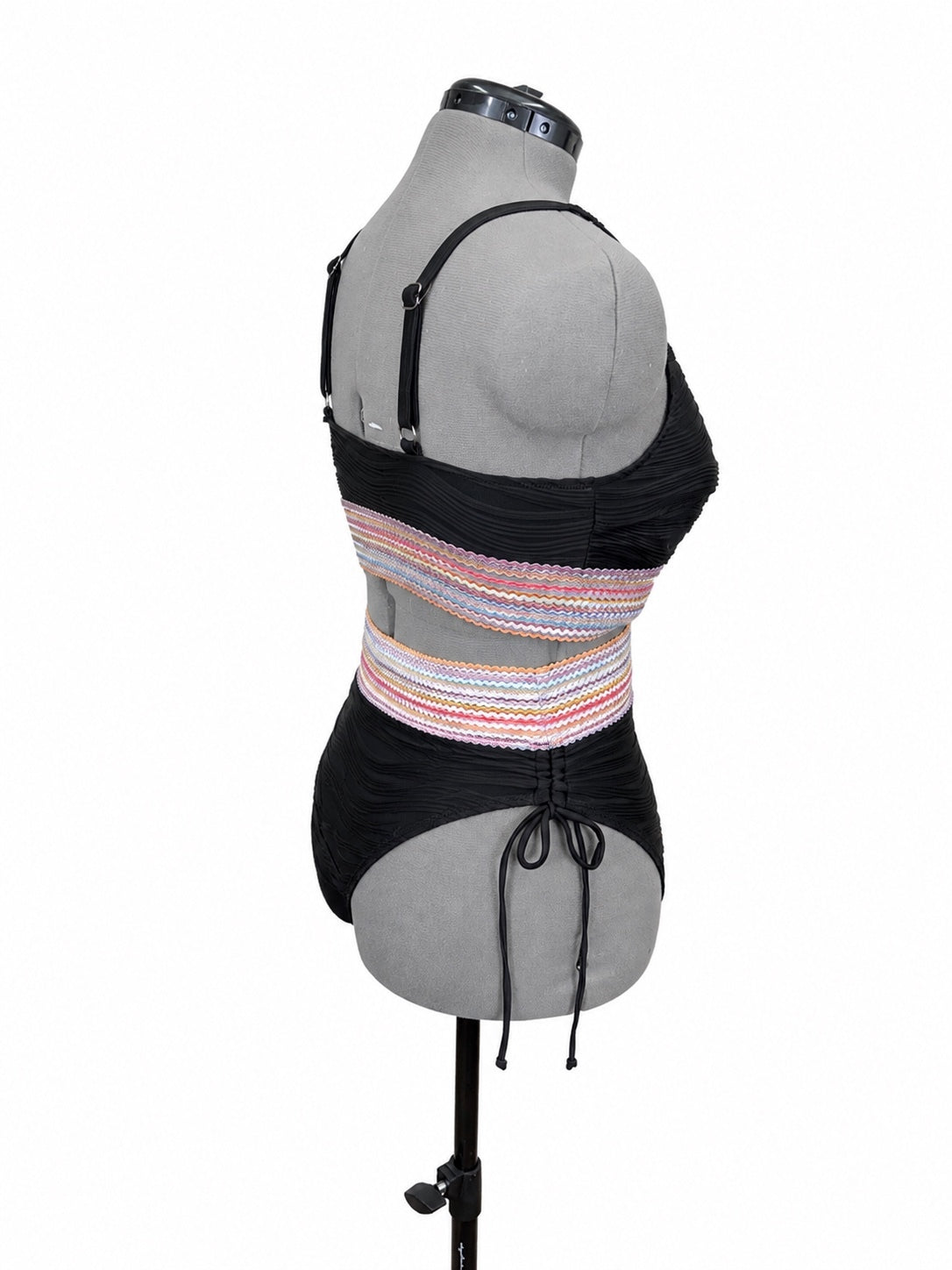 Blooming Jelly High Waisted Black Bikini (L)