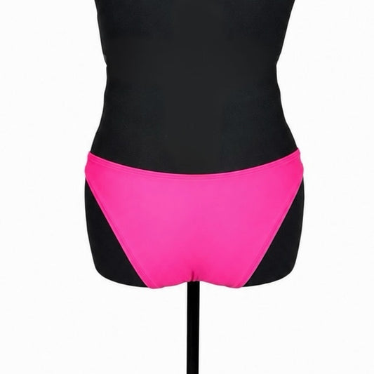 Shade & Shore Low Rise High Leg Pink Bikini Bottom (L 12-14)