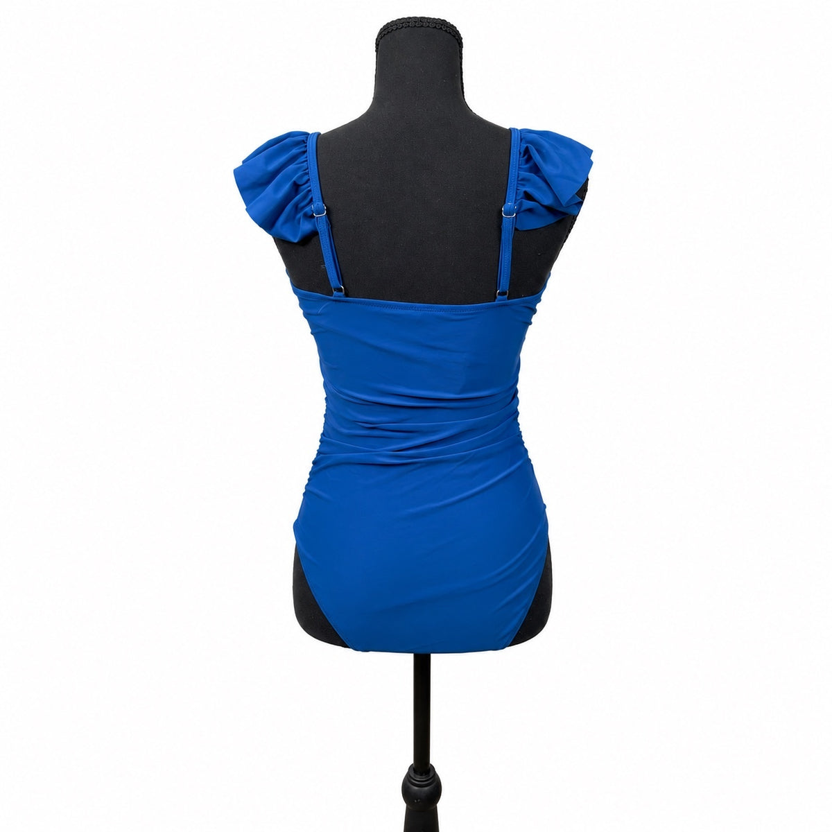 Hilinker Royal Blue  Ruffle Strap One Piece Swim Suit (S)