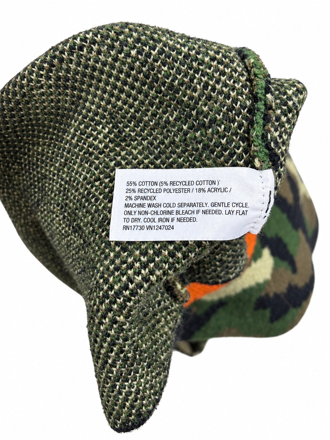 KBB by Kahlana Olive Camo V Neck Button 'The Slouchy Cardigan' (M)