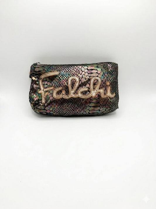 Carlos Falchi Iridescent Faux-Snakeskin Clutch (7.5 in x 4 in)