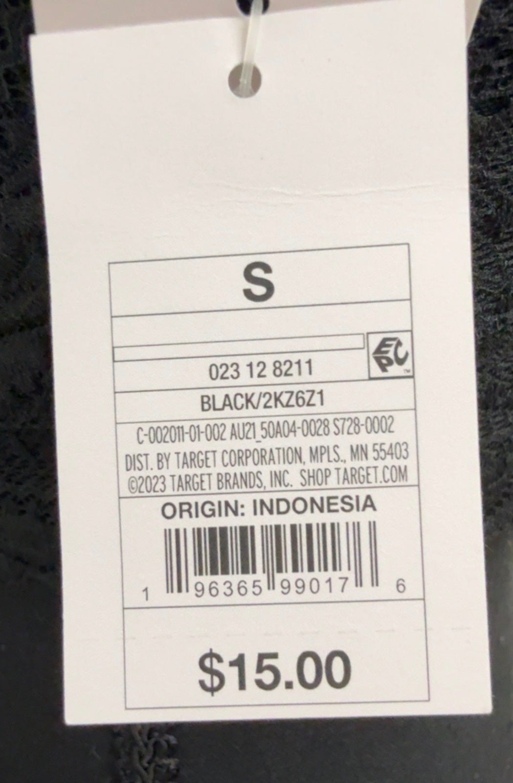 Auden Black Unlined Racerback Bralette  (S)