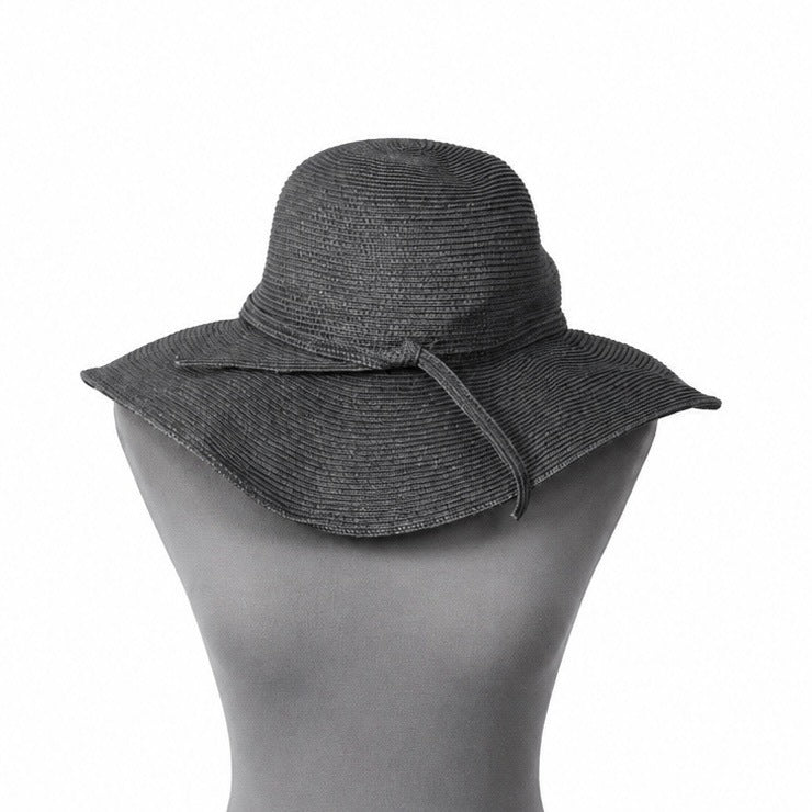 Black Braided Wide Rimmed Sunhat
