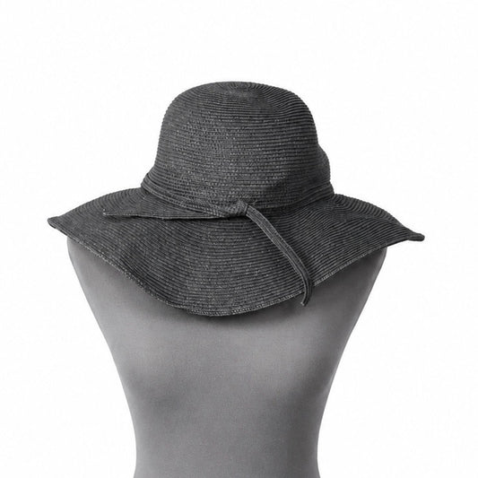 Black Braided Wide Rimmed Sunhat