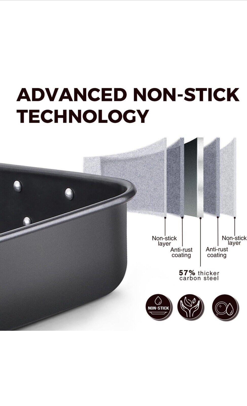 Hongbake 15x11x3 Baking Pan (Dark Grey & Silver)