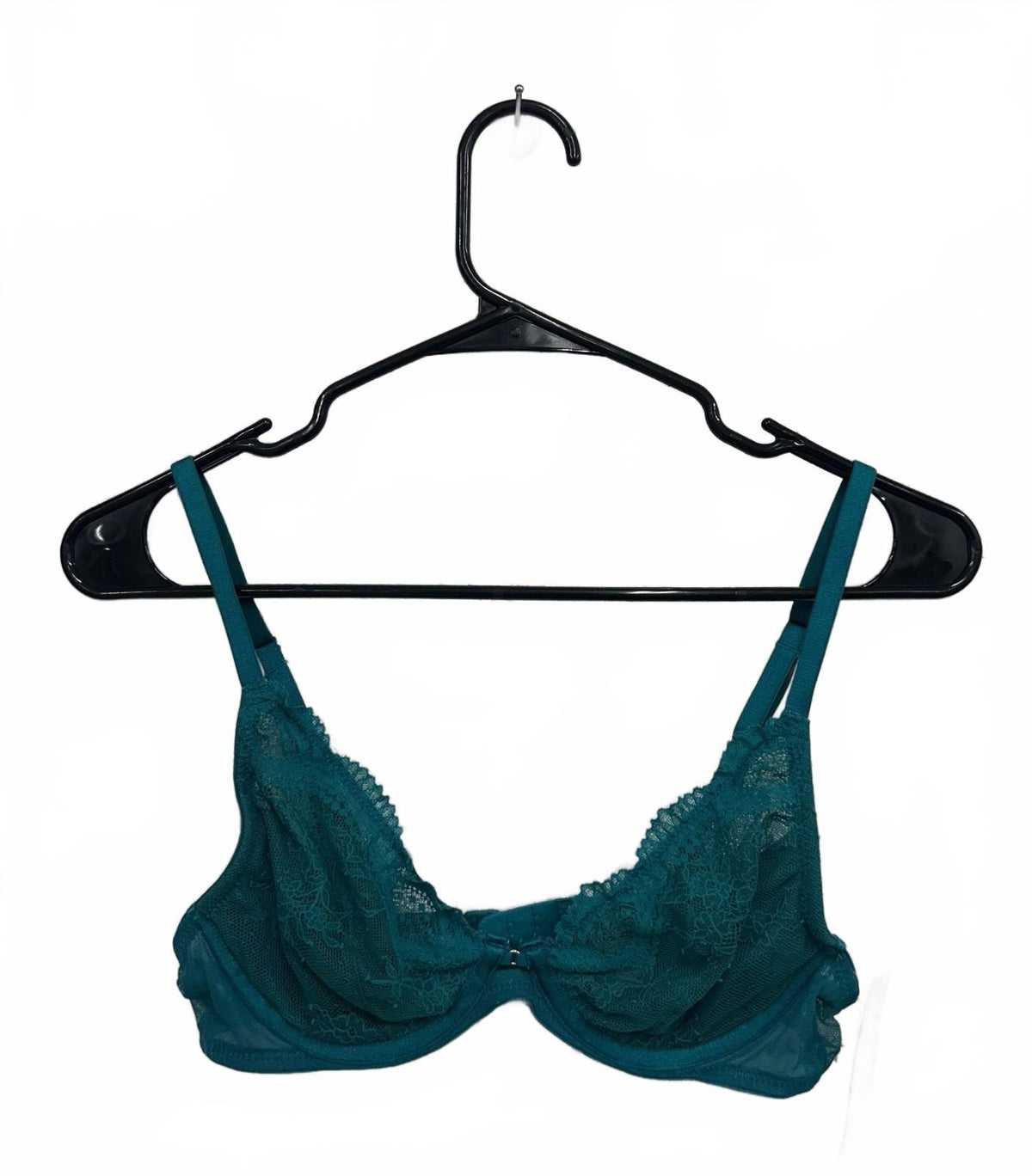 Auden Teal Unlined Balconette Underwire Bra (34 A)