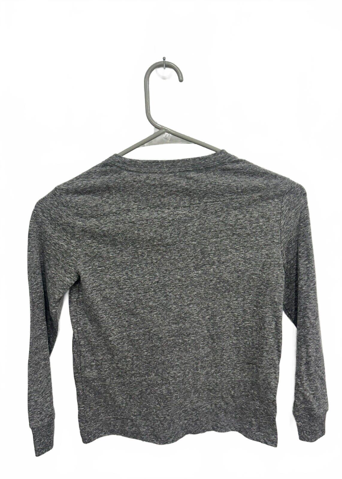 Cat & Jack Dark Gray Long Sleeve Shirt with Front Pocket (S-6/7)