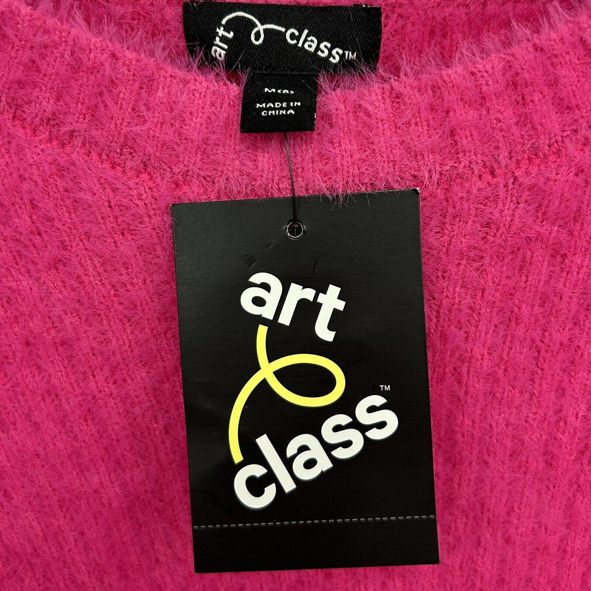 Art Class Hot Pink Fuzzy Sweater (L-10/12) Child