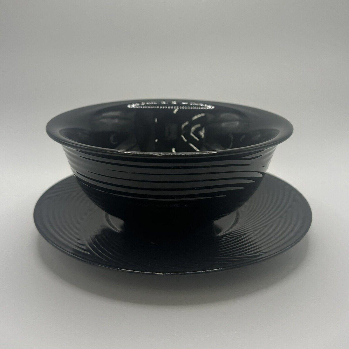 DANSK Midnight Black Small Bowl & Plate Set