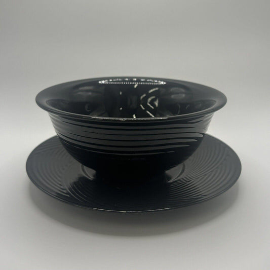 DANSK Midnight Black Small Bowl & Plate Set