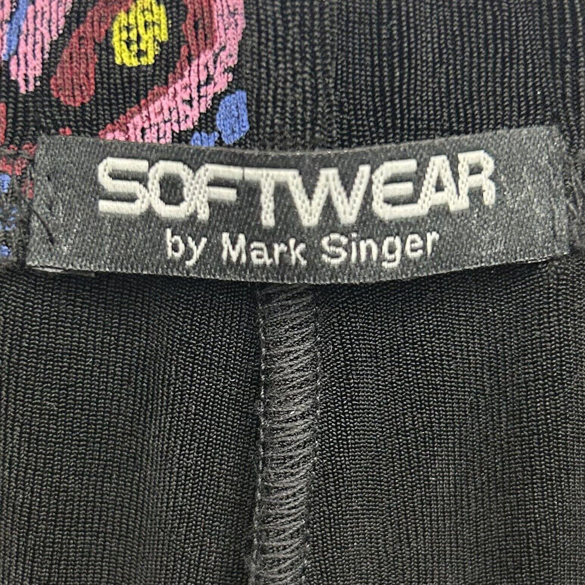 Softwear by Mark Singer Black Floral Blouse & Pants Set (S)