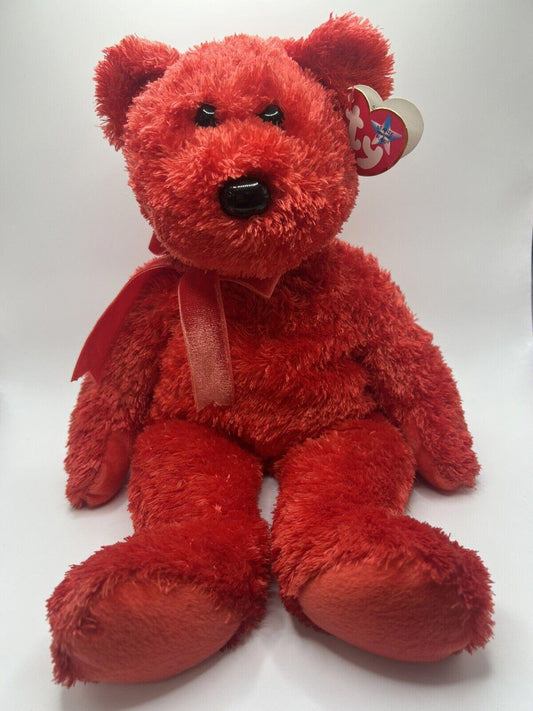 Ty Beanie Babies “Sizzle” Red Medium Size Bear