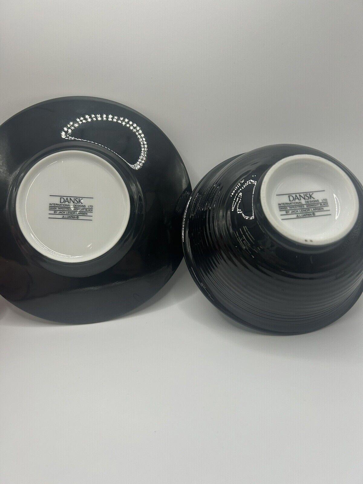 DANSK Midnight Black Small Bowl & Plate Set