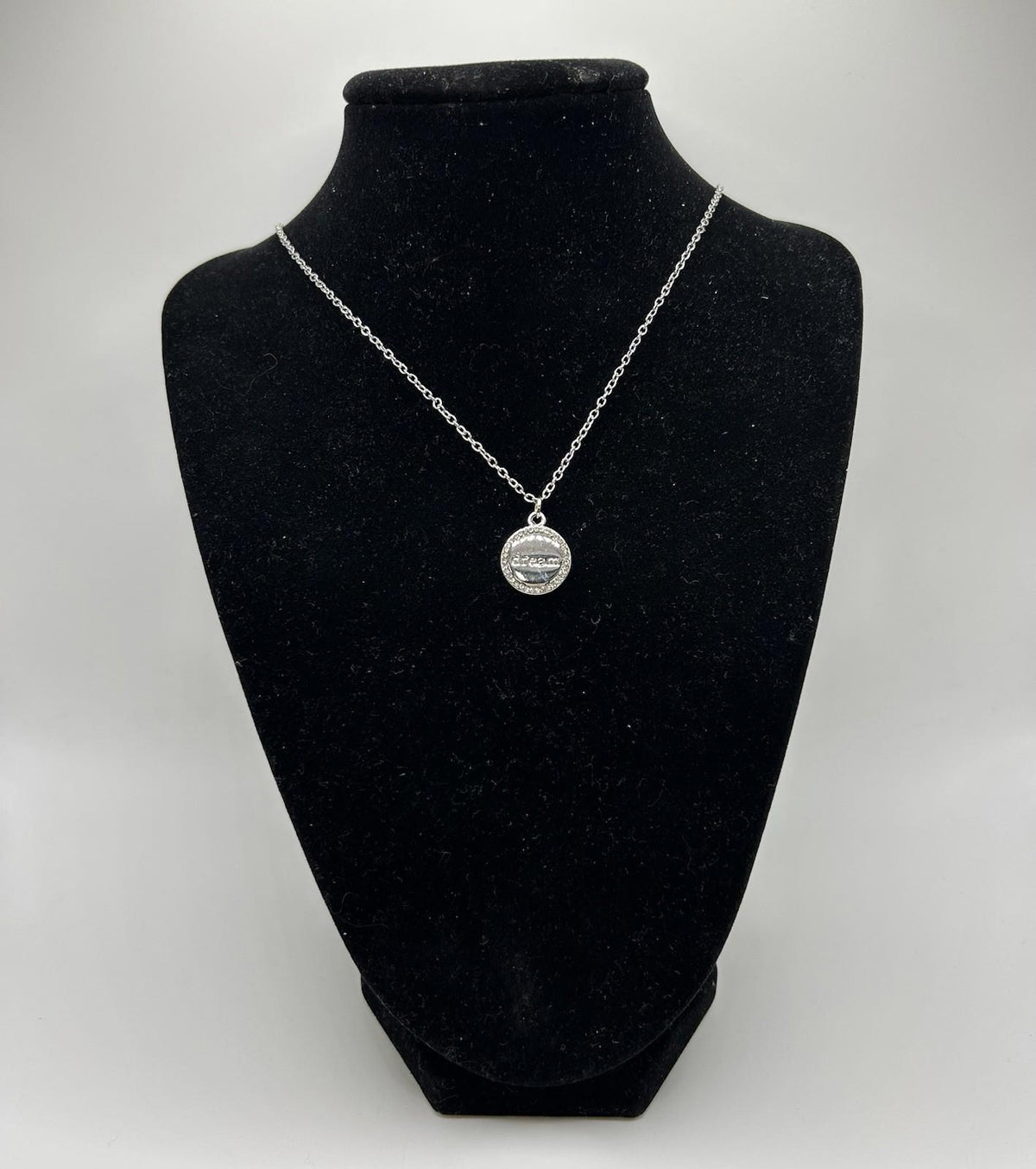 Lovita & Co. Silver Color Long Chain DREAM Charm Necklace