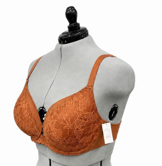 Auden Burnt Orange Lightly Lined Balconette Underwire Bra (42DD)