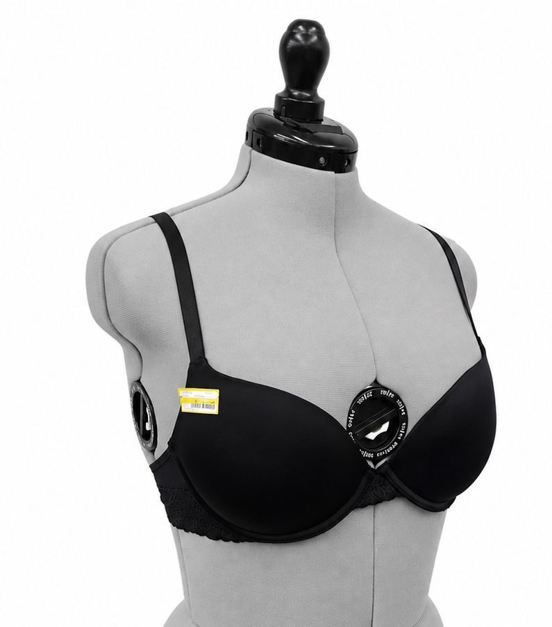 Auden Black Demi Cup Bra w/ Clip for Razor Bra (34 C)