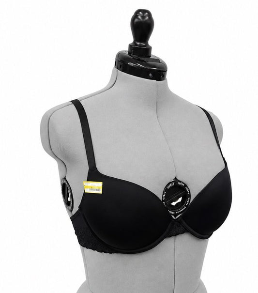 Auden Black Demi Cup Bra w/ Clip for Razor Bra (34 C)