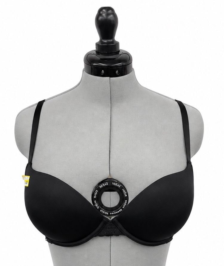 Auden Black Demi Cup Bra w/ Clip for Razor Bra (34 C)