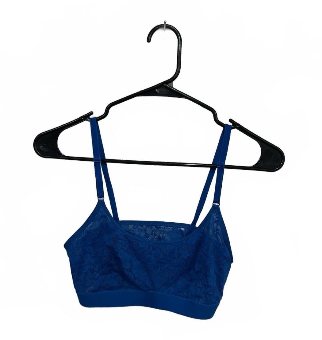 Auden Blue Lightly Lined Scoop Neck Bralette (XS)