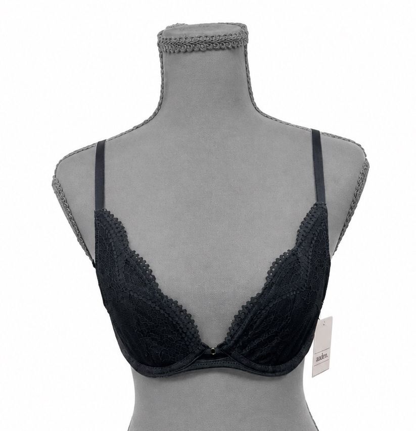 Auden Black Unlined Balconette Underwire Bra (32A)