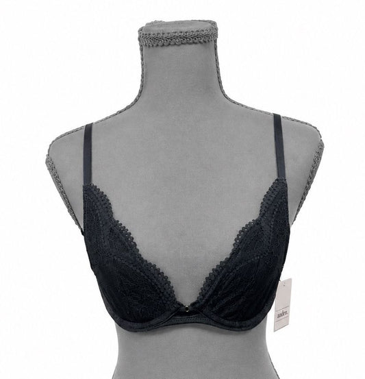 Auden Black Unlined Balconette Underwire Bra (32A)