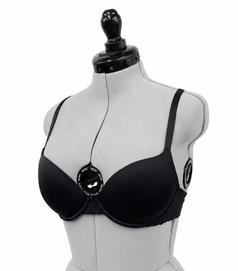 Auden Black Demi Cup Bra w/ Clip for Razor Bra (34 C)