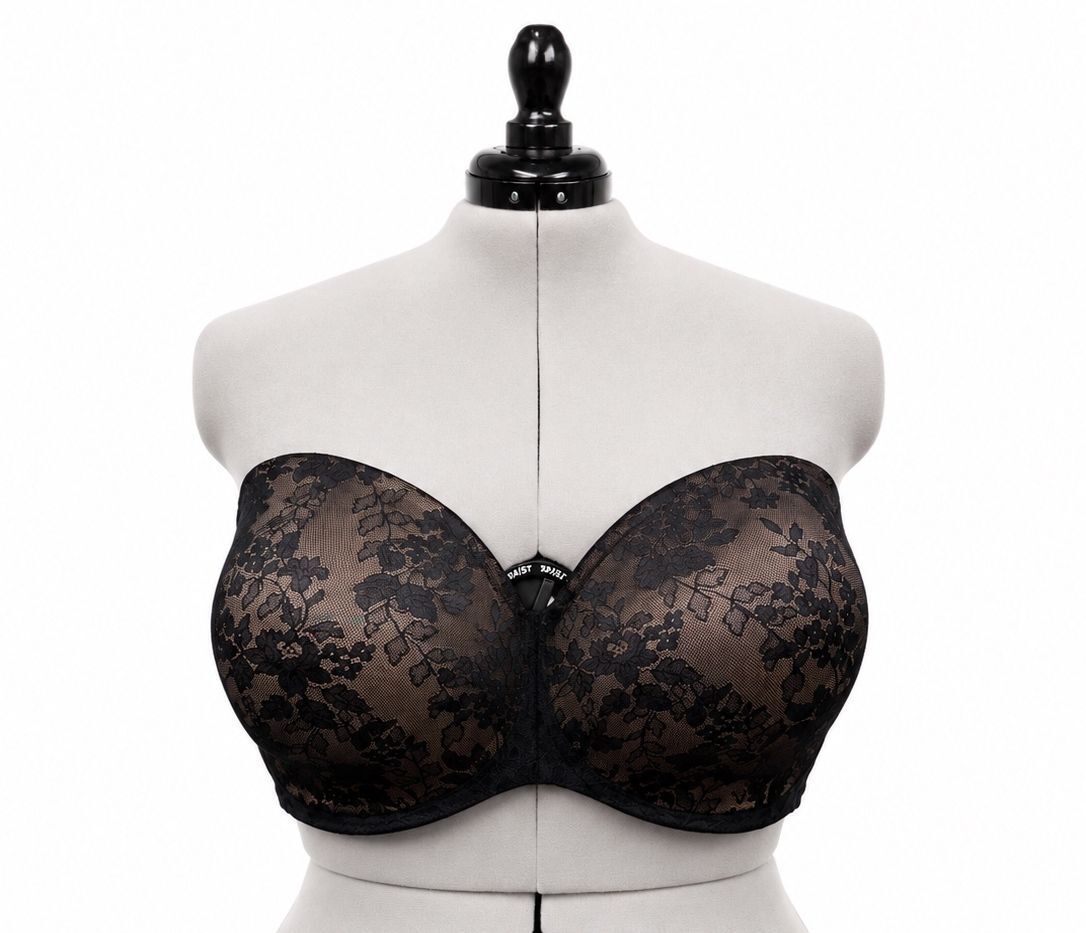 Curvy Couture Intimates Black Lace Underwire Bra w/ Removeable Straps (44G)