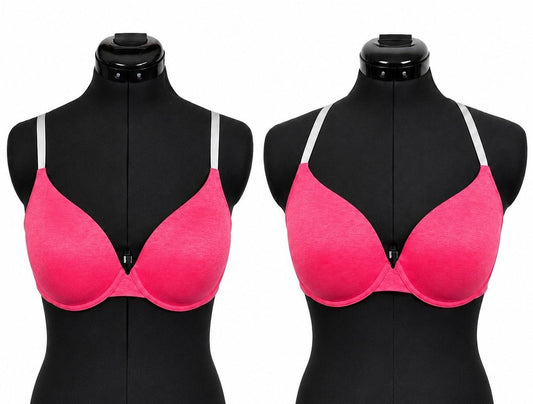 Victorias Secret Pink & Black Soft Semi Demi Underwire Bra (36DD)