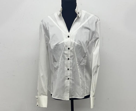 Difference Paris White Blouse ft Dark Buttons