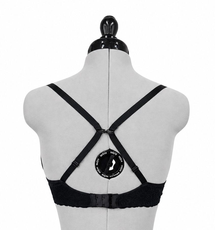 Auden Black Demi Cup Bra w/ Clip for Razor Bra (34 C)